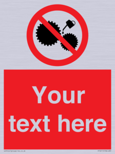 PF5211: Custom No Oiling Sign