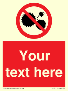 PF5211: Custom No Oiling Sign