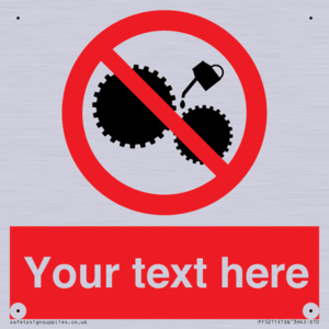 PF5211: Custom No Oiling Sign