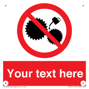 PF5211: Custom No Oiling Sign