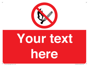 PF5212: Custom No Open Flames Sign