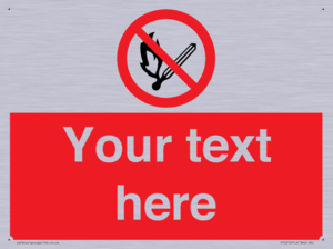 PF5212: Custom No Open Flames Sign