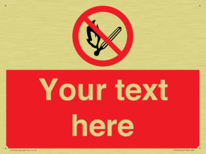 PF5212: Custom No Open Flames Sign