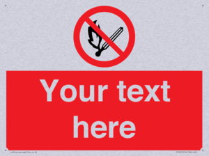 PF5212: Custom No Open Flames Sign