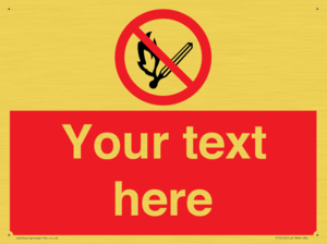 PF5212: Custom No Open Flames Sign