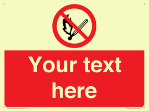 PF5212: Custom No Open Flames Sign