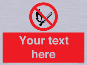 PF5212: Custom No Open Flames Sign