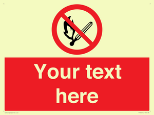 PF5212: Custom No Open Flames Sign