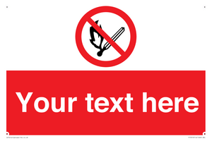 PF5212: Custom No Open Flames Sign