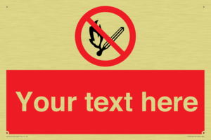 PF5212: Custom No Open Flames Sign