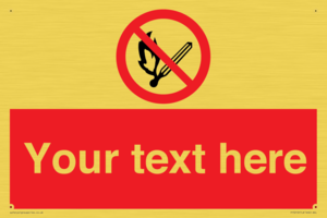 PF5212: Custom No Open Flames Sign