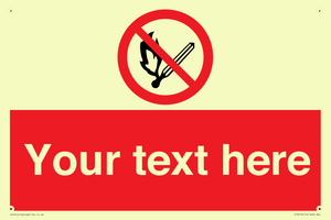 PF5212: Custom No Open Flames Sign