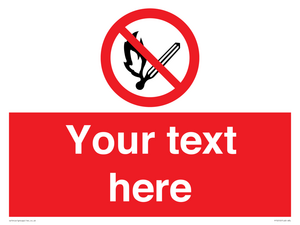 PF5212: Custom No Open Flames Sign