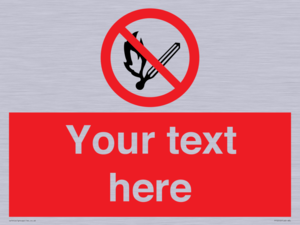 PF5212: Custom No Open Flames Sign