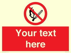 PF5212: Custom No Open Flames Sign