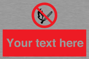 PF5212: Custom No Open Flames Sign
