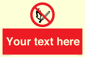 PF5212: Custom No Open Flames Sign