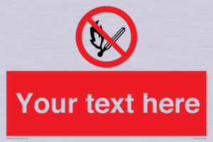 PF5212: Custom No Open Flames Sign