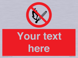 PF5212: Custom No Open Flames Sign