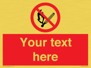 PF5212: Custom No Open Flames Sign