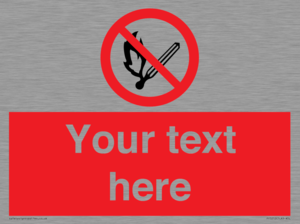 PF5212: Custom No Open Flames Sign