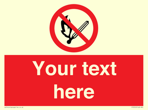 PF5212: Custom No Open Flames Sign