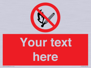 PF5212: Custom No Open Flames Sign