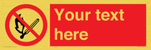 PF5212: Custom No Open Flames Sign