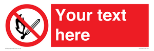 PF5212: Custom No Open Flames Sign