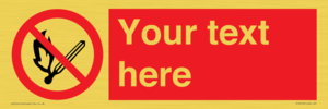 PF5212: Custom No Open Flames Sign