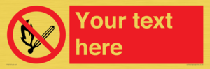 PF5212: Custom No Open Flames Sign
