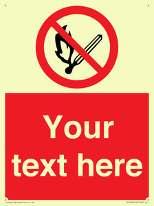 PF5212: Custom No Open Flames Sign