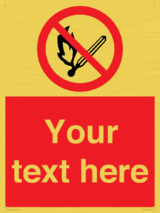 PF5212: Custom No Open Flames Sign