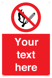 PF5212: Custom No Open Flames Sign