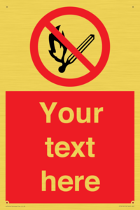 PF5212: Custom No Open Flames Sign