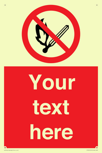 PF5212: Custom No Open Flames Sign