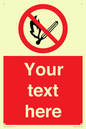 PF5212: Custom No Open Flames Sign