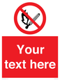 PF5212: Custom No Open Flames Sign