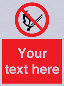 PF5212: Custom No Open Flames Sign