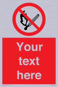 PF5212: Custom No Open Flames Sign