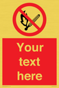 PF5212: Custom No Open Flames Sign