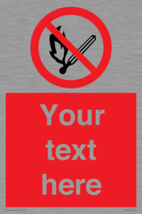 PF5212: Custom No Open Flames Sign