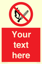 PF5212: Custom No Open Flames Sign