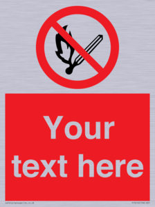 PF5212: Custom No Open Flames Sign