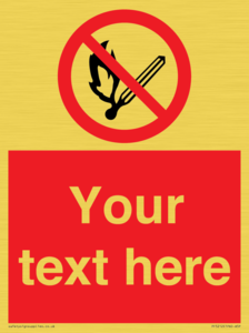 PF5212: Custom No Open Flames Sign