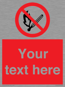 PF5212: Custom No Open Flames Sign