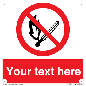 PF5212: Custom No Open Flames Sign