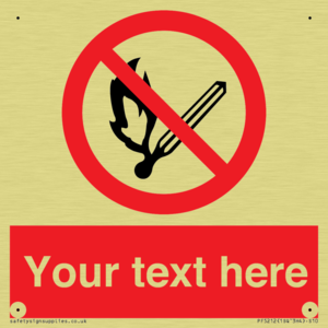 PF5212: Custom No Open Flames Sign