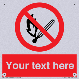 PF5212: Custom No Open Flames Sign