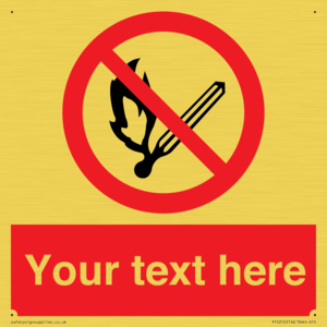 PF5212: Custom No Open Flames Sign